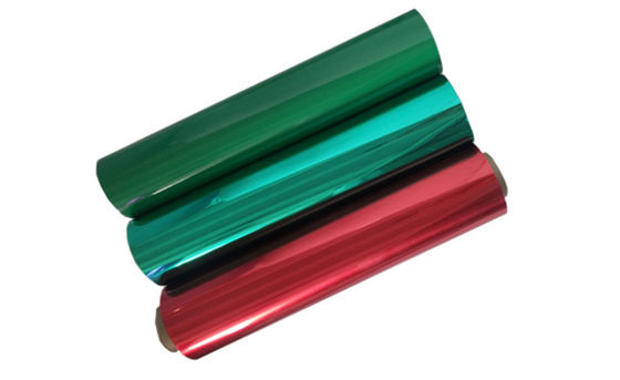 Sequin Laser Metalized BOPP Film Rolls , Red Heat Sealable BOPP Film