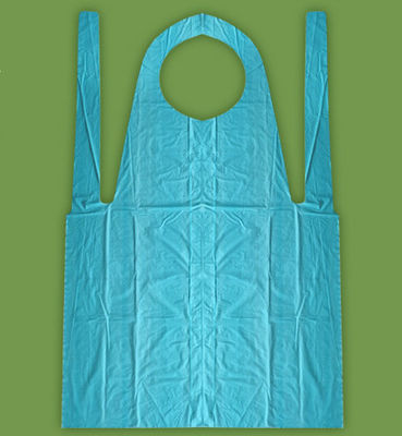 Thickened Biodegradable Disposable Aprons , Biodegradable blue disposable aprons