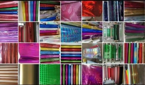 Multi Design Custom Gift Box Patterns Holographic Lamination Decorative Rainbow Film