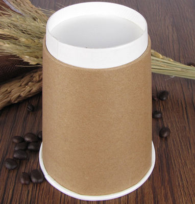 8oz Biodegradable Paper Cup , Disposable Milk Tea Kraft Paper Cup
