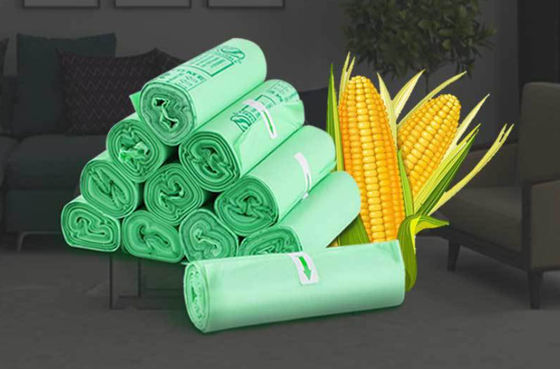 Household 40% 60% Corn Starch Trash Bags Bin Liners Biodegradable Disposable Bags