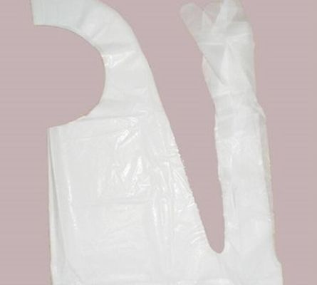 EN13432 Cornstarch Restaurant Baking Kitchen Disposable White Plastic Aprons