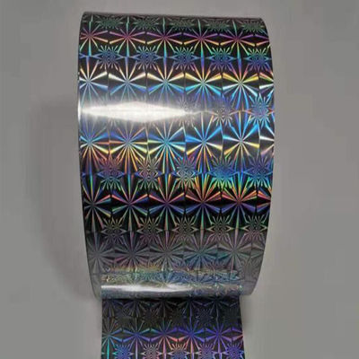 Glitter Rainbow and Star metalized holographic  Film on roll for packaging
