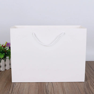 White Kraft Paper 100gsm Clothing Shopping Tote Bag Custom Logo