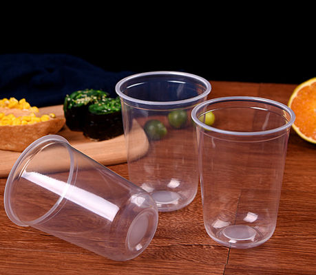 95-700ml Plastic U Shaped Blister Food PP cup with Milk tea fruit juice
