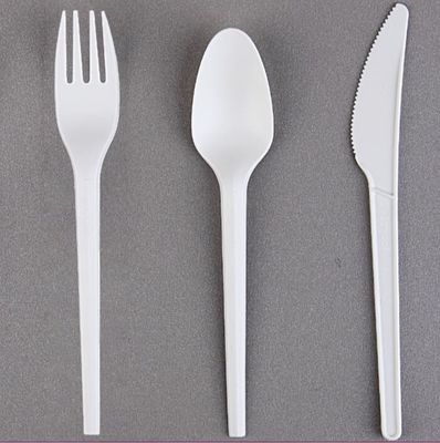 FDA 6 inch 6.5 inch 7 inch Biodegradable Cutlery Set CPLA