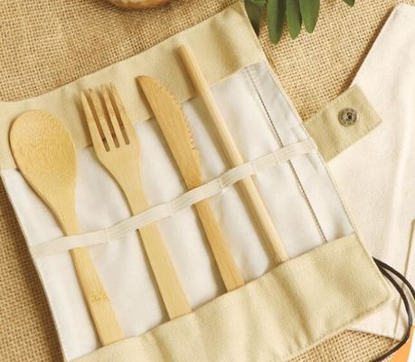 Disposable Bamboo Knife Fork Spoon Cutlery Sets For Western Steak Exporting