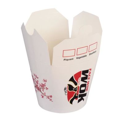 Foldable Disposable Paper Packaging Accessories Noddle Soup Bucket 14oz 16oz 26oz