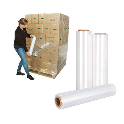 Pe Plastic Lldpe Stretch Pallet Wrapping Film 60 Gauges For Pallet Logistic