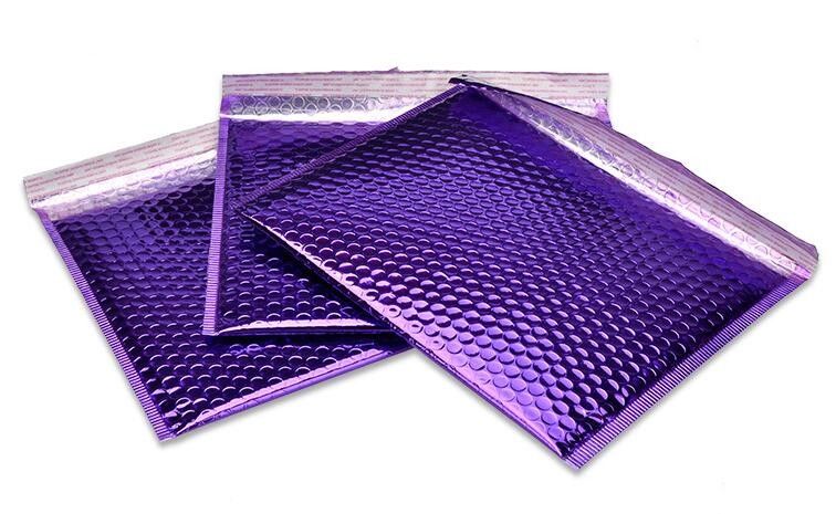 160*230mm Moisture Proof Bubble Envelope Purple pet aluminum foil bubble envelope bag