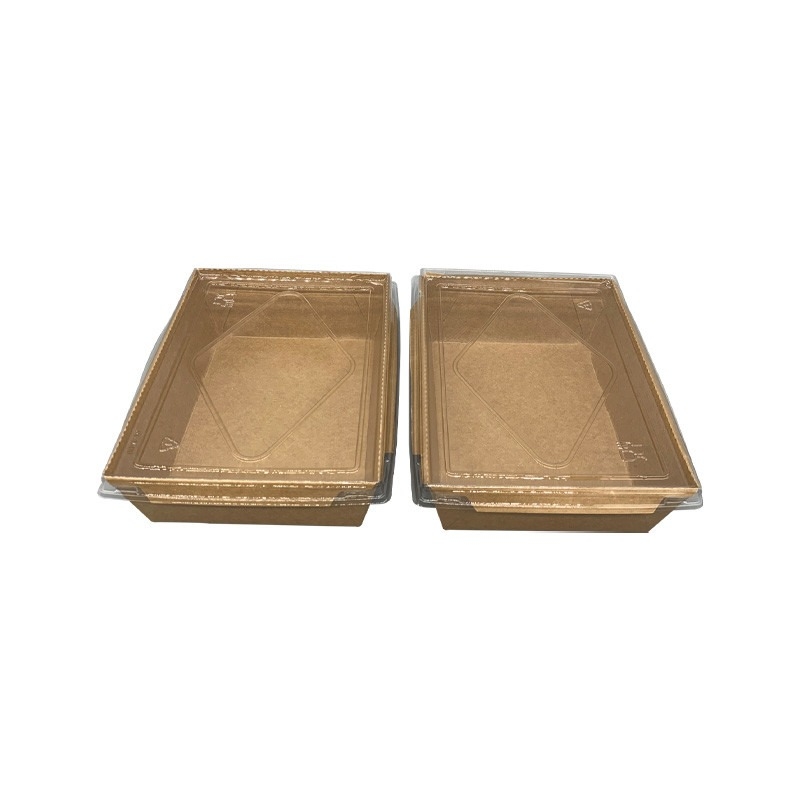 Cardboard Kraft Paper Sushi Box Plastic For Take Away Food Sushi Container Packaging