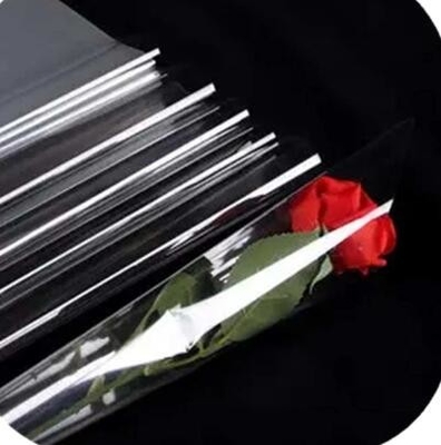 40mic Clear Cellophane Roll  BOPP Packing Film For Wrap Flower Bouquet