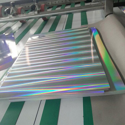 Transfer Pet Metallized Holographic Paper / Cardboard For Printing And Packing