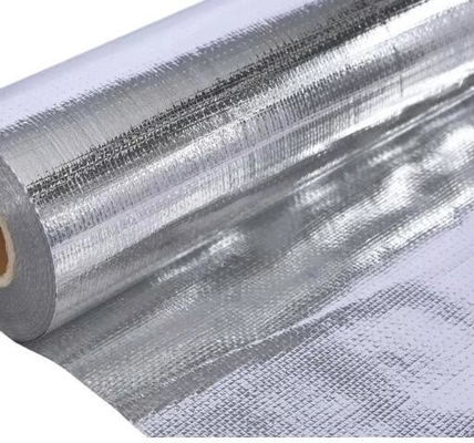 Single Or Double Reflective Woven Fabric Aluminum Foil Backed Woven Fabric Heat Insulation