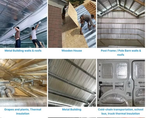 Single Or Double Reflective Woven Fabric Aluminum Foil Backed Woven Fabric Heat Insulation