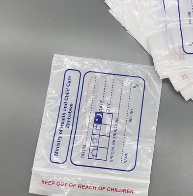 Double Pocket Zipper Transparent Packaging Film Eco-Friendly Plastic Liquid Bio Hazard Biohazard Medical PE Pathological Seal Bag