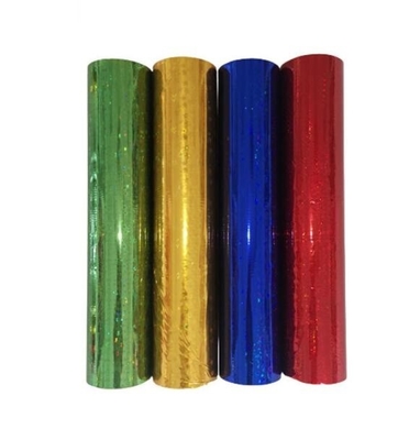 Color Red Metalized Mylar Film , silver Gold Metalized Pet Film 12mic For  Laminates In Paper And Box Linings