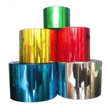 Printing Transparent Candy Wrapping PVC Twist Film With Rainbow Iridescent Colors For Candy Packaging Wrapper