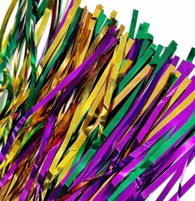 Party background wall, birthday party purple, gold and green three-color stitching rain curtain