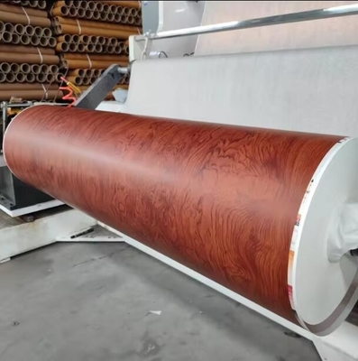 Pu Painted Glossy Wood Grain Laminated Paper for mdf board  Furniture decoration