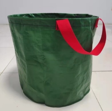 Park courtyard PE leaf collection bag, flexible and waterproof green leaf collection bag