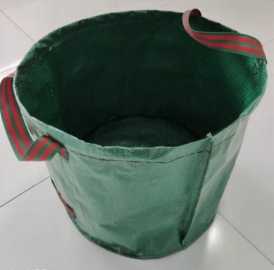 Park courtyard PE leaf collection bag, flexible and waterproof green leaf collection bag