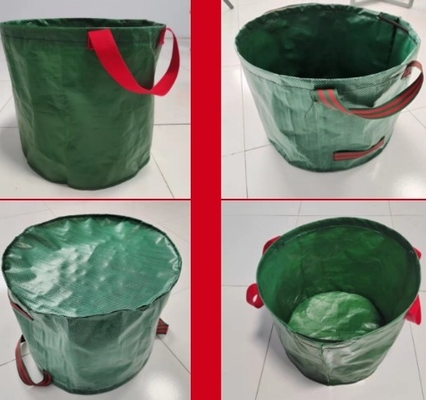Park courtyard PE leaf collection bag, flexible and waterproof green leaf collection bag