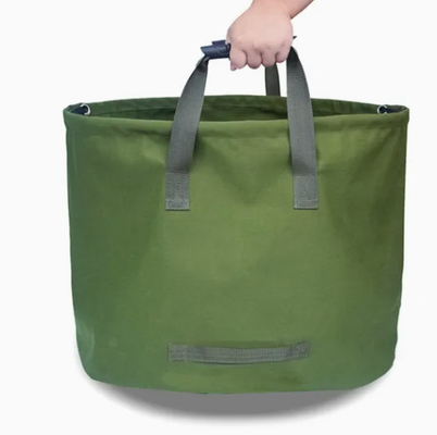 Garden Lawn Leaf Yard Waste Bag Clean Up Tarp Container Tote Gardening Trash Reusable Heavy Duty Canvas Fabric Collection Bag