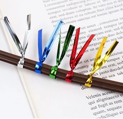8cm Metallic Spool Golden Twist Tie for Bread and Gift Twist Ties for Bakery Packing
