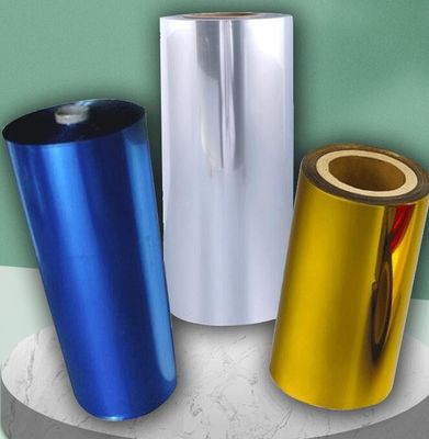 Anti Fading Printing Film Coating PE Aluminium Foil Rolls , 8um Laminated Aluminum Foil