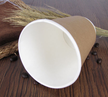 8oz Biodegradable Paper Cup , Disposable Milk Tea Kraft Paper Cup