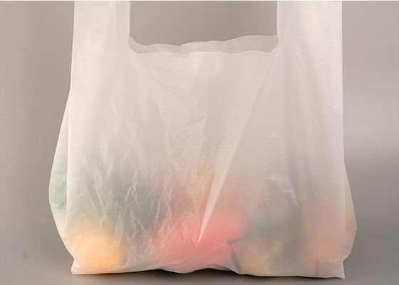 14x50cm White Biodegradable Vegetable Fruit T Shirt Disposable Plastic Bag
