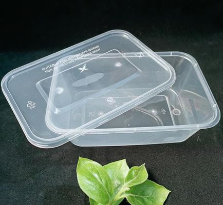 Black 1000ml Microwavable Disposable PP Plastic Food Container