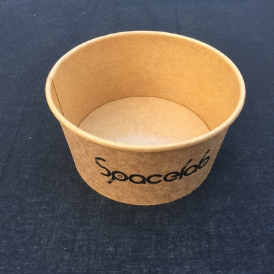 1100ml 32oz Kraft Paper Soup Bowl Food Grade Biodegradable Eco Paper Food Container