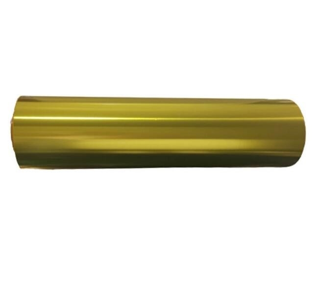 Glossy Polyester Gold Aluminized Film, PET Gold Film  For Artcraft And Paper Laminated