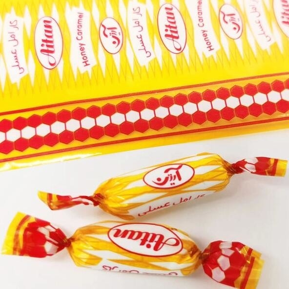 Printing Transparent Candy Wrapping PVC Twist Film With Rainbow Iridescent Colors For Candy Packaging Wrapper