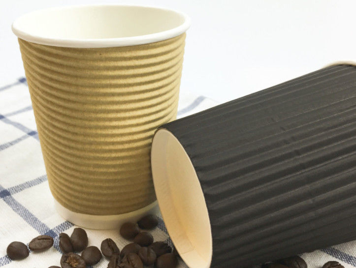 8oz Double Wall Corrugated Anti Scalding Disposable Coffee Paper Cups