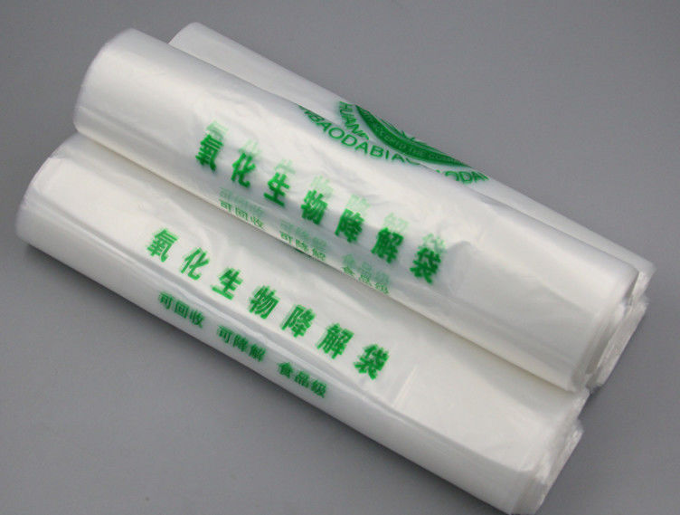 EN13432 18x58cm Durable Biodegradable Disposable Plastic T-Shirt Shopping Bag